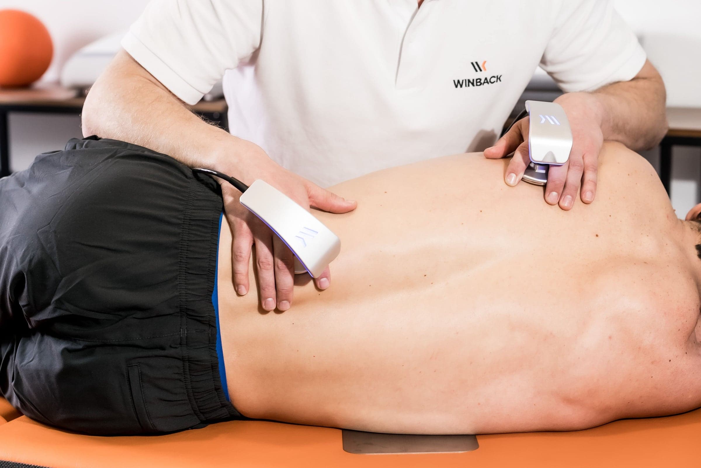 Treatment with the Winback BACK 4 electrodes on the lower back