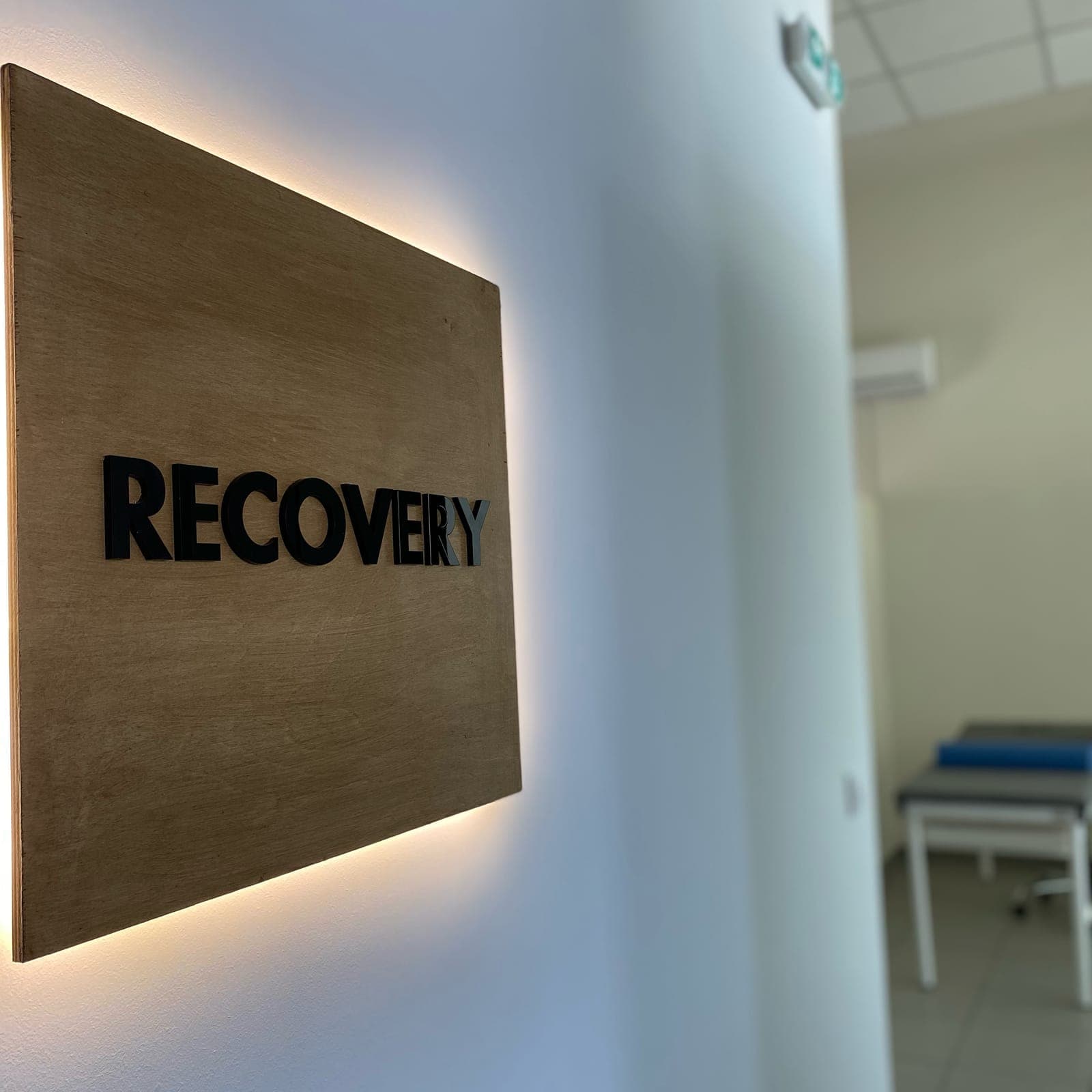 Η πινακίδα του χώρου recovery